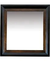 Delia Transitional Acacia-Paneled Mirror