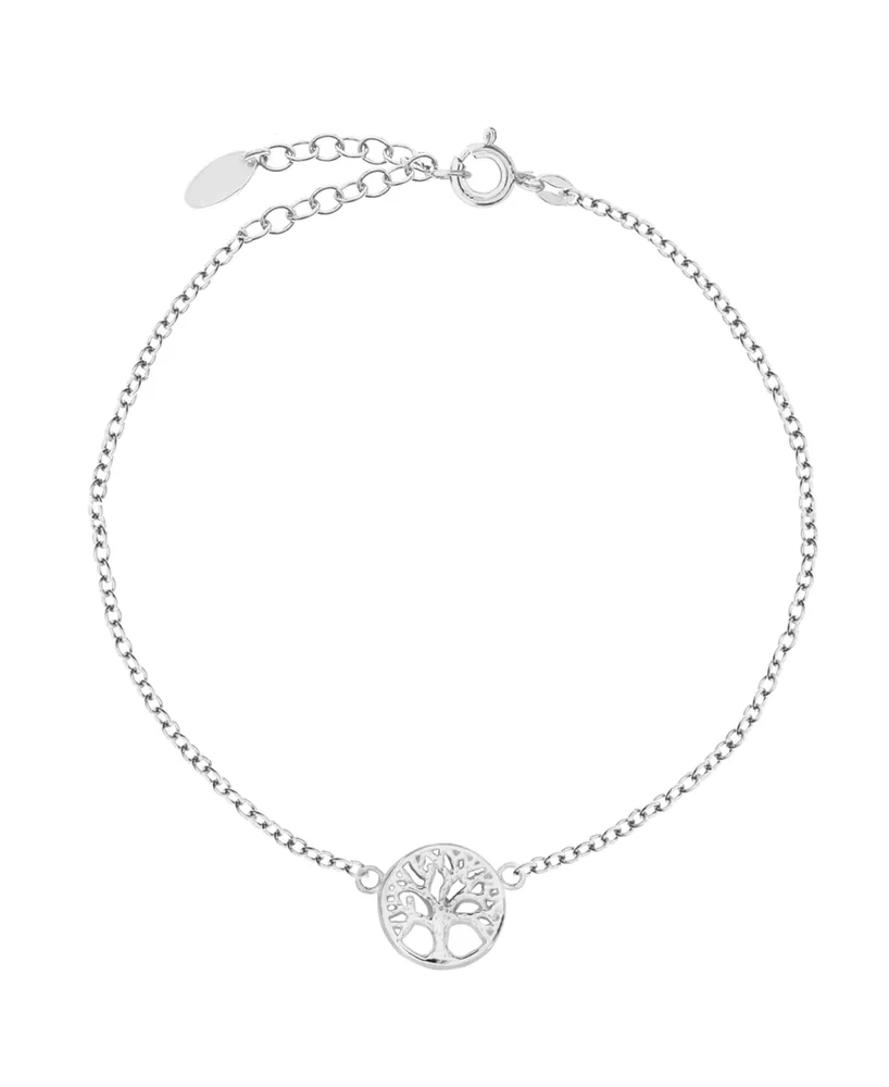 Bodifine Sterling Silver Family Tree Anklet