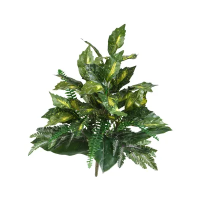 Nearly Natural 25" Mixed Greens Artificial Plant, Set of 2