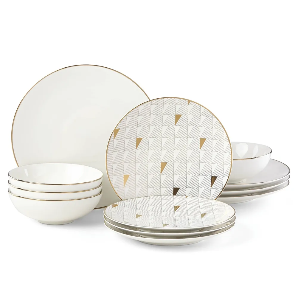 Pfaltzgraff Trellis 12-pc Melamine Dinnerware Set, Service for 4