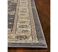 Kas Avalon Kashan 5608 Grey/Ivory 2' x 7'7" Runner Area Rug