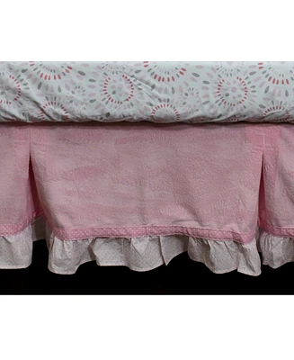 3 Stories Trading Nurture Pink Velour Dust Ruffle