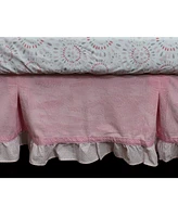 3 Stories Trading Nurture Pink Velour Dust Ruffle