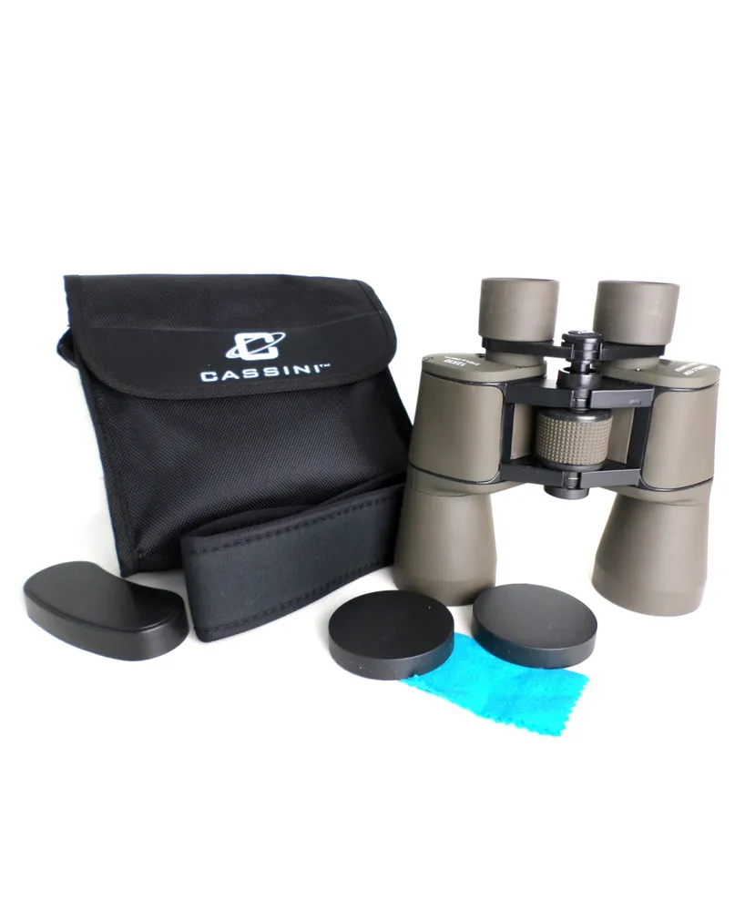 Cassini 12 X 50mm Binocular with Tripod Socket, Fold Down Eye Guards and Case