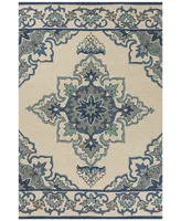 Kas Harbor Serafina 4238 Ivory/Blue 3'3" x 5'3" Indoor/Outdoor Area Rug