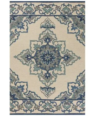 Kas Harbor Serafina 4238 Ivory Blue Indoor Outdoor Area Rug