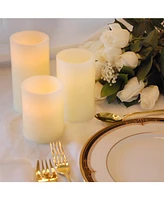 Lumabase Set of 3 Flickering Led Candles with Remote Control