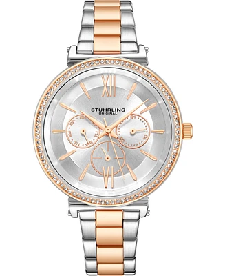 Women's Rose Gold-Tone Link Bracelet Multi-Function Watch 40mm
