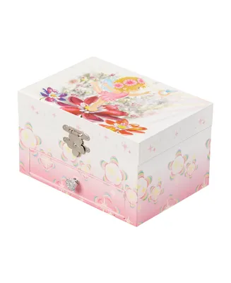 Mele & Co. Ashley Girl's Musical Ballerina Fairy and Flowers Jewelry Box