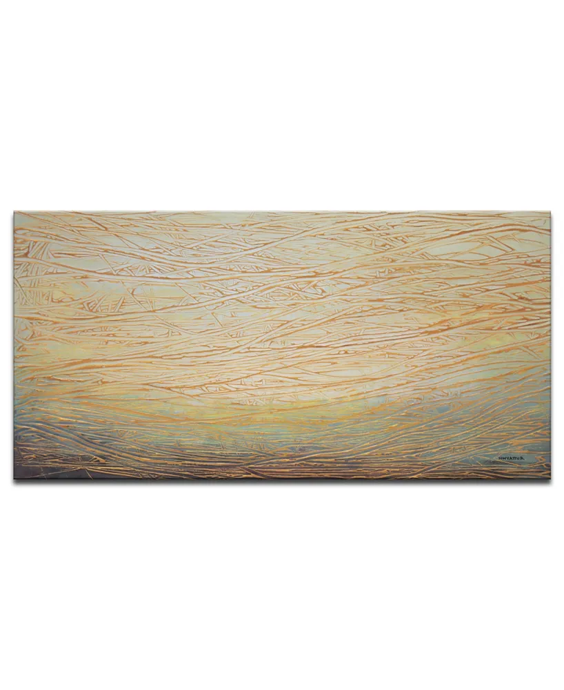 Ready2HangArt 'Metallic Waves' Abstract Canvas Wall Art