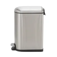 Household Essentials Stainless Steel 10L Tuscany Narrow Trash Bin