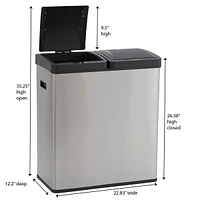 Household Essentials Stainless Steel Hunter Recycle Sensor Bin