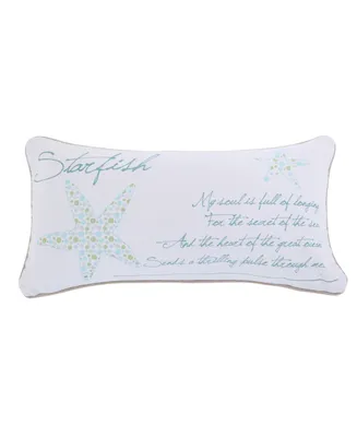 Levtex Del Rey Metallic Starfish Decorative Pillow, 12" x 24"