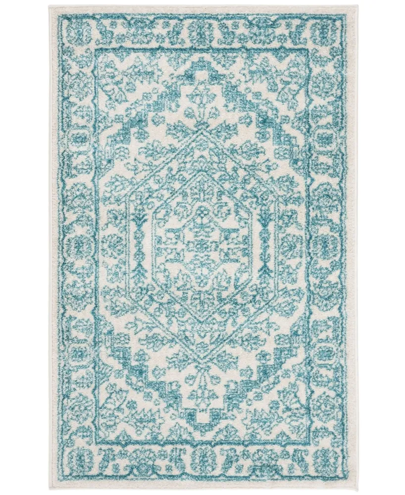 Safavieh Adirondack 108 Ivory and Teal 3' x 5' Area Rug