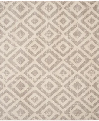 Safavieh Amsterdam AMS105 Ivory and Mauve 6'7" x 6'7" Sisal Weave Square Outdoor Area Rug