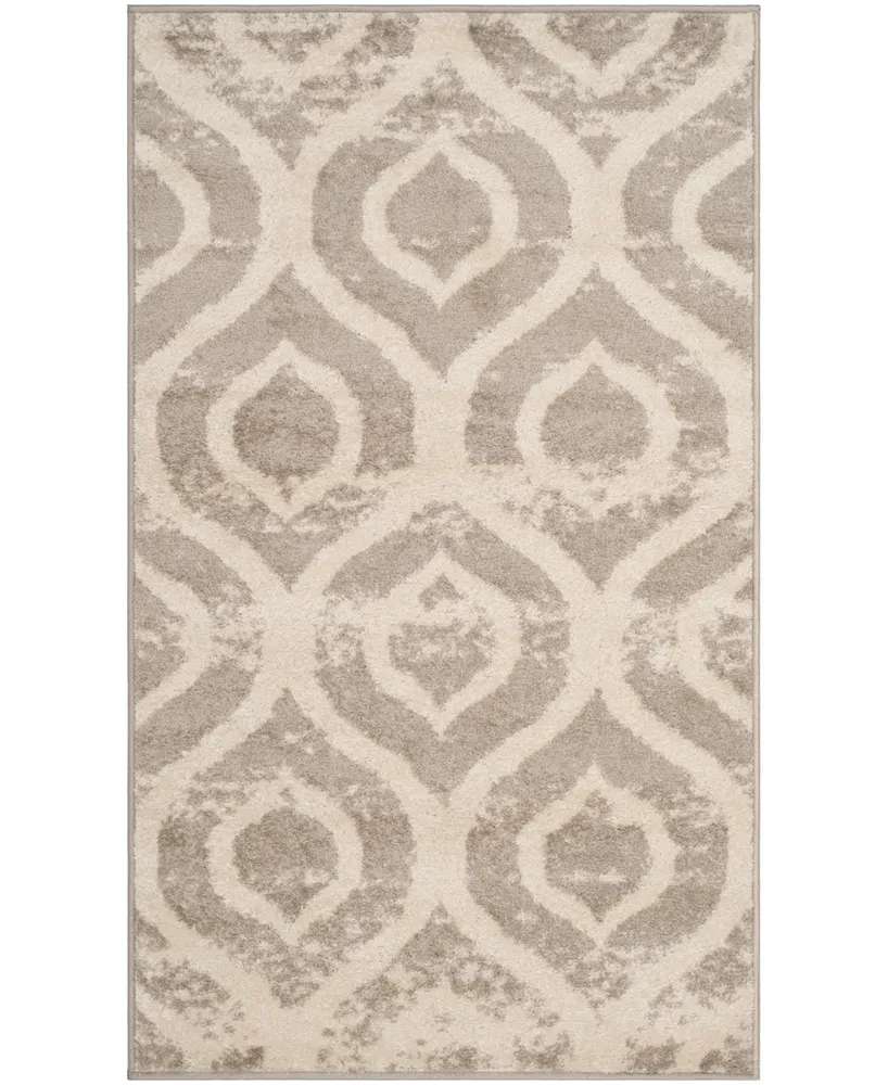 Safavieh Amsterdam AMS107 Ivory and Mauve 3' x 5' Outdoor Area Rug