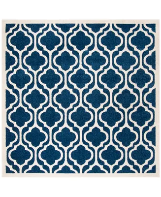 Safavieh Amherst AMT402 Navy and Beige 7' x 7' Square Area Rug