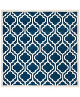 Safavieh Amherst AMT402 Navy and Beige 7' x 7' Square Area Rug