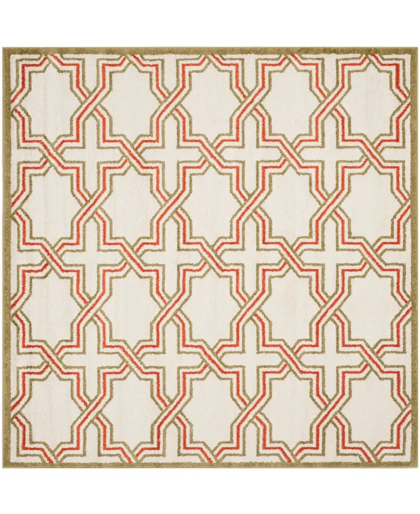 Safavieh Amherst AMT413 Ivory and Light Green 7' x 7' Square Area Rug