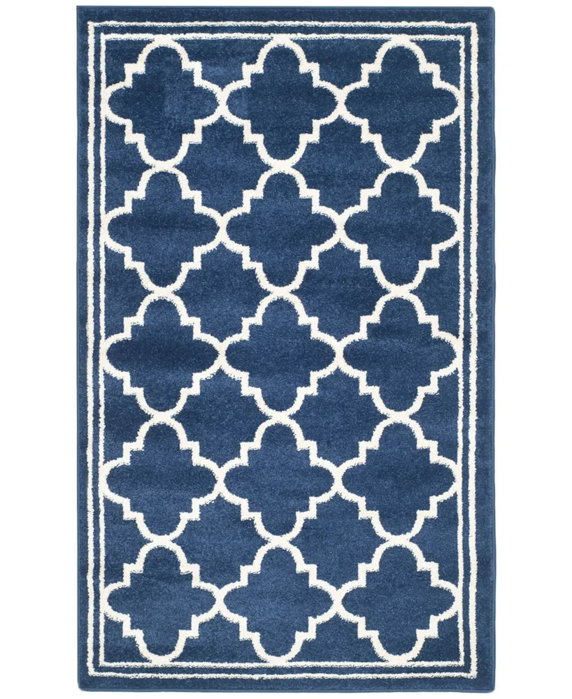 Safavieh Amherst AMT422 Navy and Beige 3' x 5' Area Rug