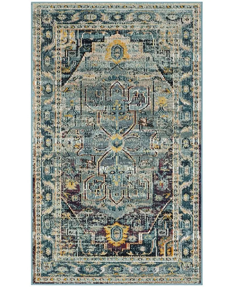 Safavieh Crystal CRS503 Teal and Purple 3' x 5' Area Rug