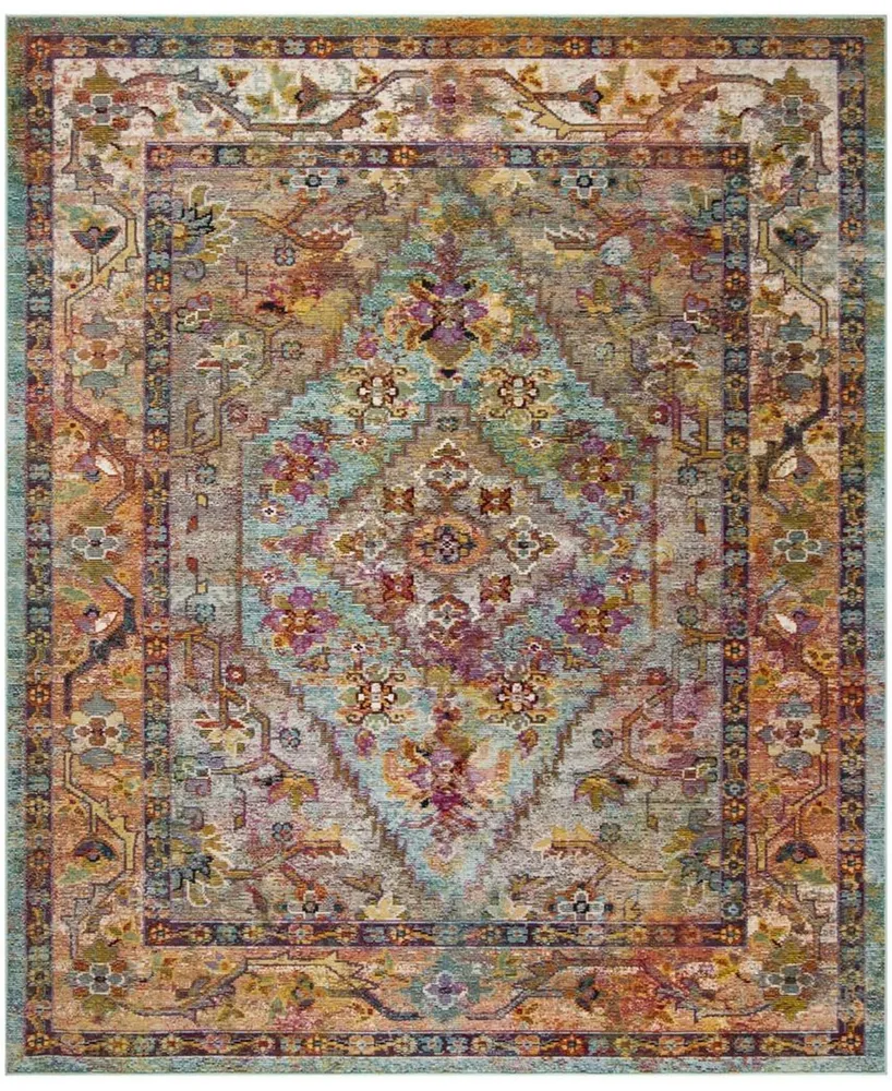 Safavieh Crystal CRS507 Light Blue and Orange 8' x 10' Area Rug