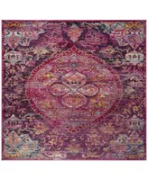 Safavieh Crystal CRS512 Fuchsia and Purple 7' x 7' Square Area Rug