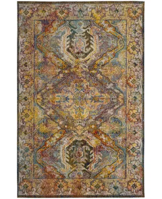 Safavieh Crystal CRS516 Light Blue and Orange 5' x 8' Area Rug