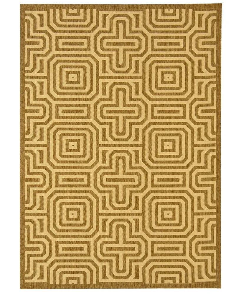 Safavieh Courtyard CY2962 Brown and Natural 5'3" x 7'7" Outdoor Area Rug