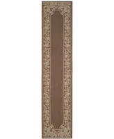 Safavieh Courtyard CY3305 Chocolate and Natural 2'3" x 10' Sisal Weave Runner Outdoor Area Rug