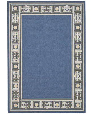 Safavieh Courtyard CY5143 Blue and Beige 5'3" x 7'7" Sisal Weave Outdoor Area Rug