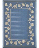 Safavieh Courtyard CY5148 Blue and Ivory 8' x 11' Outdoor Area Rug