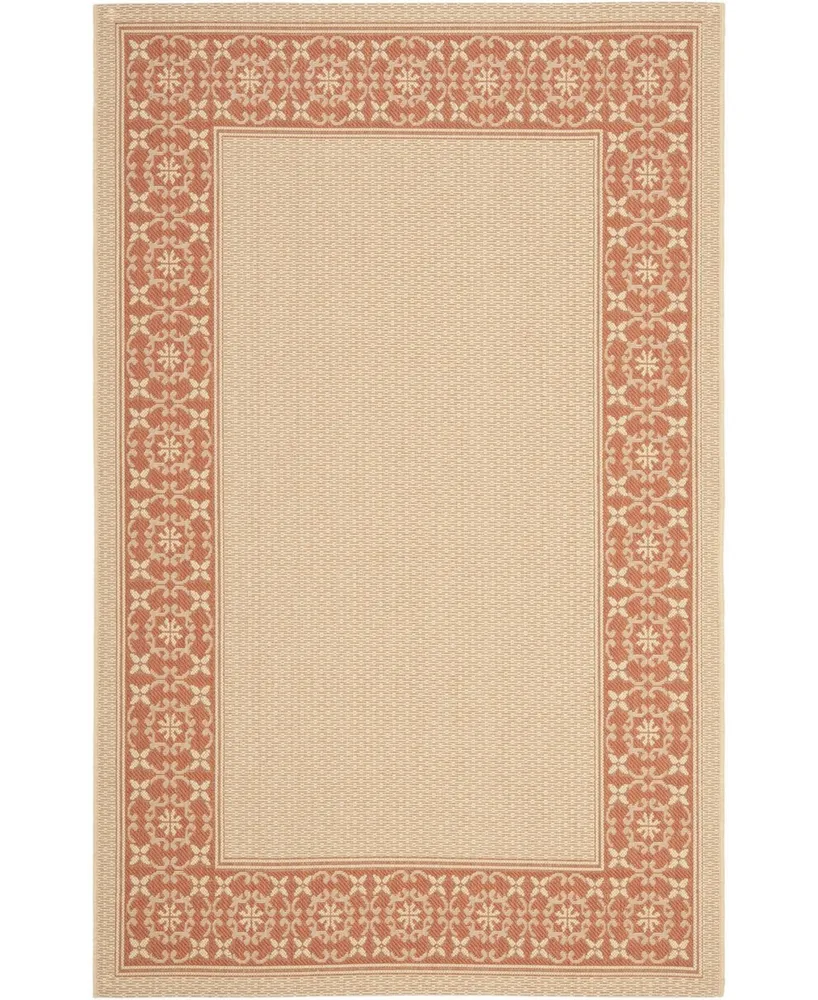 Safavieh Courtyard CY6003 Cream and Terracotta 5'3" x 7'7" Outdoor Area Rug