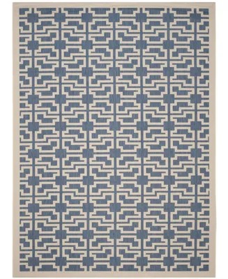 Safavieh Courtyard CY6015 Blue and Beige 8' x 11' Sisal Weave Outdoor Area Rug