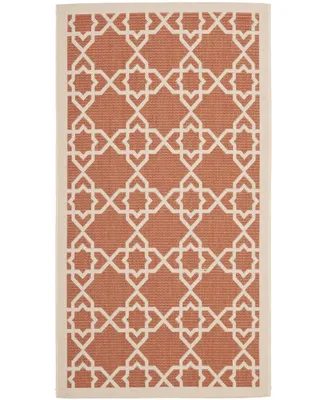 Safavieh Courtyard CY6032 Terracotta and Beige 2'7" x 5' Outdoor Area Rug