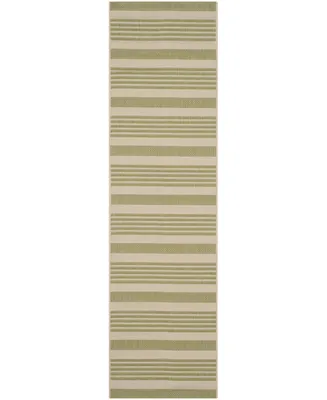 Safavieh Courtyard CY6062 Beige and Sweet Pea 2'3" x 8' Sisal Weave Runner Outdoor Area Rug