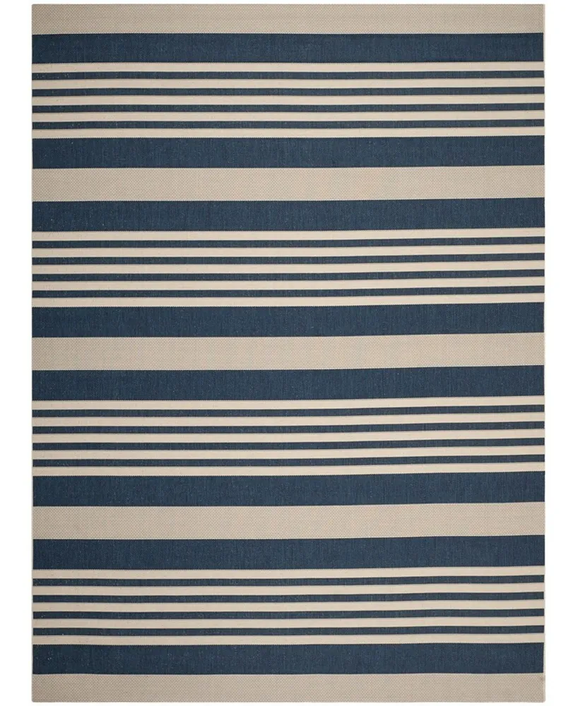 Safavieh Courtyard CY6062 Navy and Beige 8' x 11' Sisal Weave Outdoor Area Rug