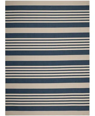 Safavieh Courtyard CY6062 Navy and Beige 8' x 11' Sisal Weave Outdoor Area Rug