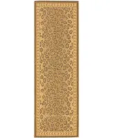 Safavieh Courtyard CY6100 Natural and Gold 2'3" x 6'7" Runner Outdoor Area Rug