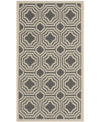 Safavieh Courtyard CY6112 Anthracite and Beige 2' x 3'7" Outdoor Area Rug