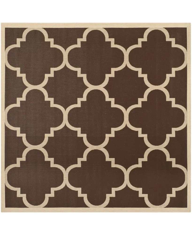 Safavieh Courtyard CY6243 Dark Brown 7'10" x 7'10" Sisal Weave Square Outdoor Area Rug