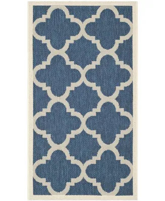 Safavieh Courtyard CY6243 Navy and Beige 2' x 3'7" Sisal Weave Outdoor Area Rug