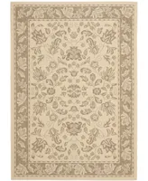 Safavieh Courtyard CY6555 Creme and Brown 5'3" x 7'7" Outdoor Area Rug