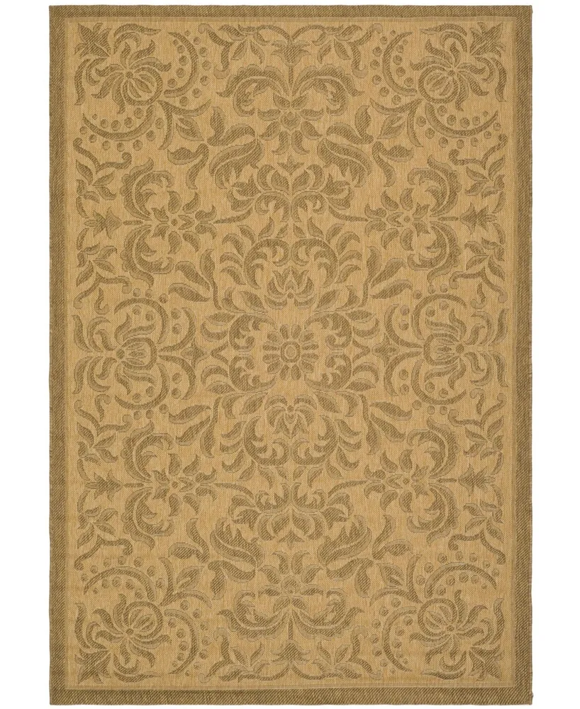 Safavieh Courtyard CY6634 Natural and Gold 5'3" x 7'7" Outdoor Area Rug