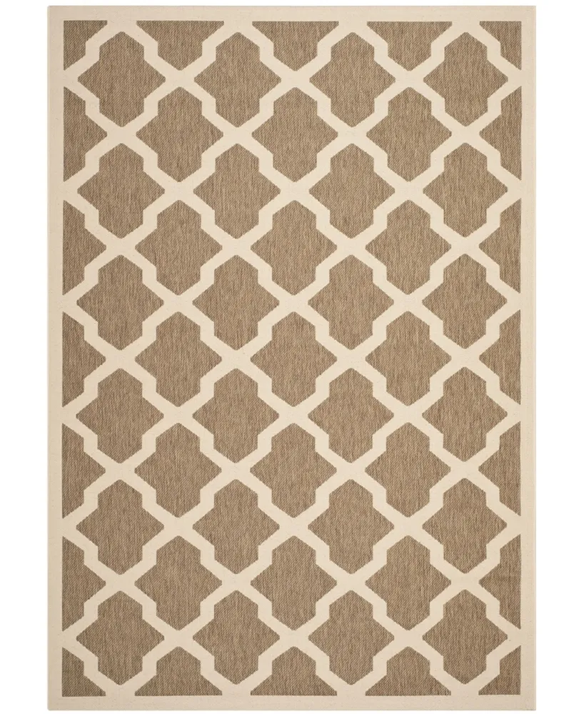 Safavieh Courtyard CY6903 Brown and Bone 5'3" x 7'7" Outdoor Area Rug