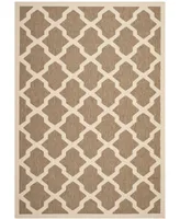 Safavieh Courtyard CY6903 Brown and Bone 5'3" x 7'7" Outdoor Area Rug