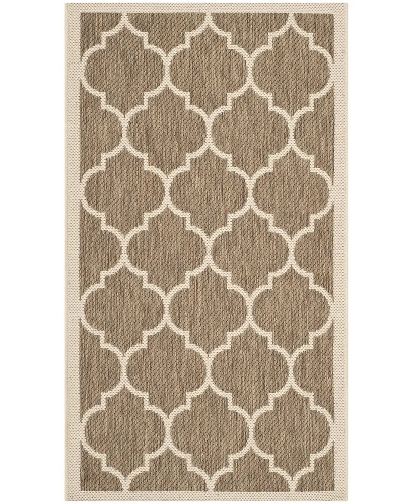 Safavieh Courtyard CY6914 Brown and Bone 2' x 3'7" Outdoor Area Rug