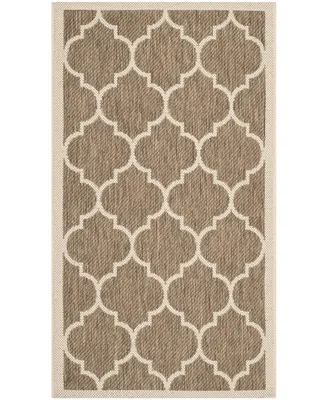 Safavieh Courtyard CY6914 Brown and Bone 2' x 3'7" Outdoor Area Rug