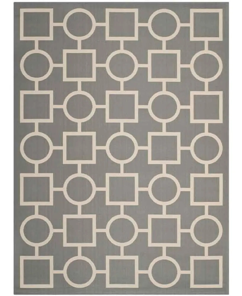 Safavieh Courtyard CY6925 Anthracite and Beige 8' x 11' Sisal Weave Outdoor Area Rug