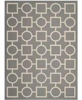 Safavieh Courtyard CY6925 Anthracite and Beige 8' x 11' Sisal Weave Outdoor Area Rug